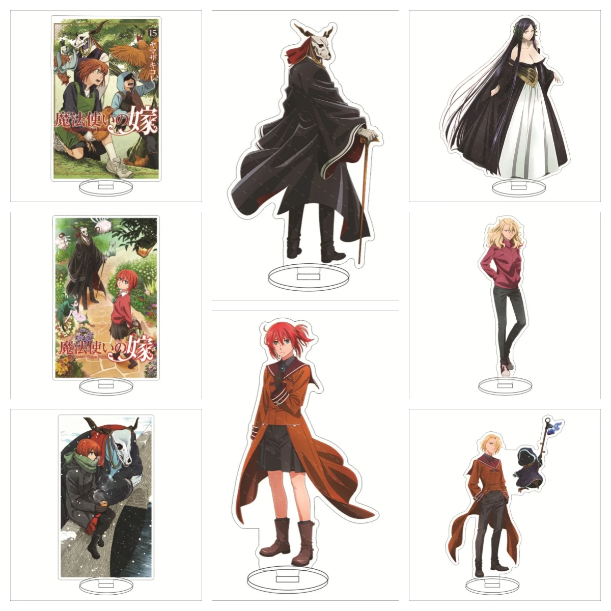 

16cm The Ancient Magus' Bride Anime Acrylic stand Chise Hatori Elias Ainsworth Ruth Figure Ornament Collection Toy For Gift