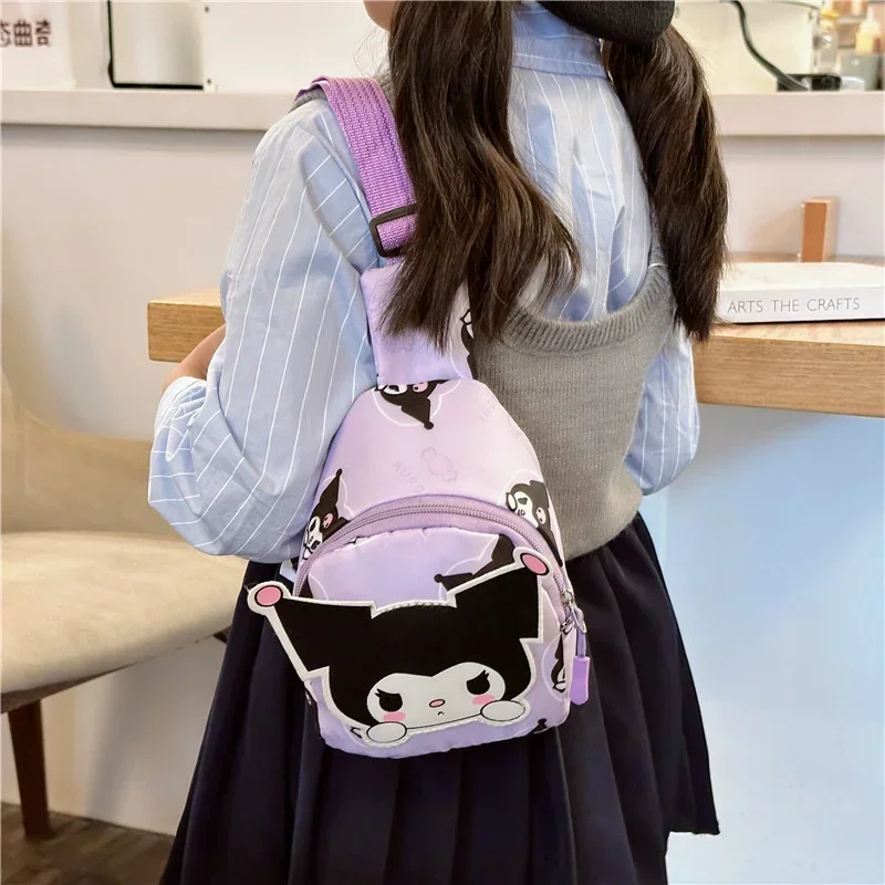 Sanrio Kawaii Hello Kitty нагрудная сумка сумки через плечо Kuromi My Melody Cinnamoroll для женщин