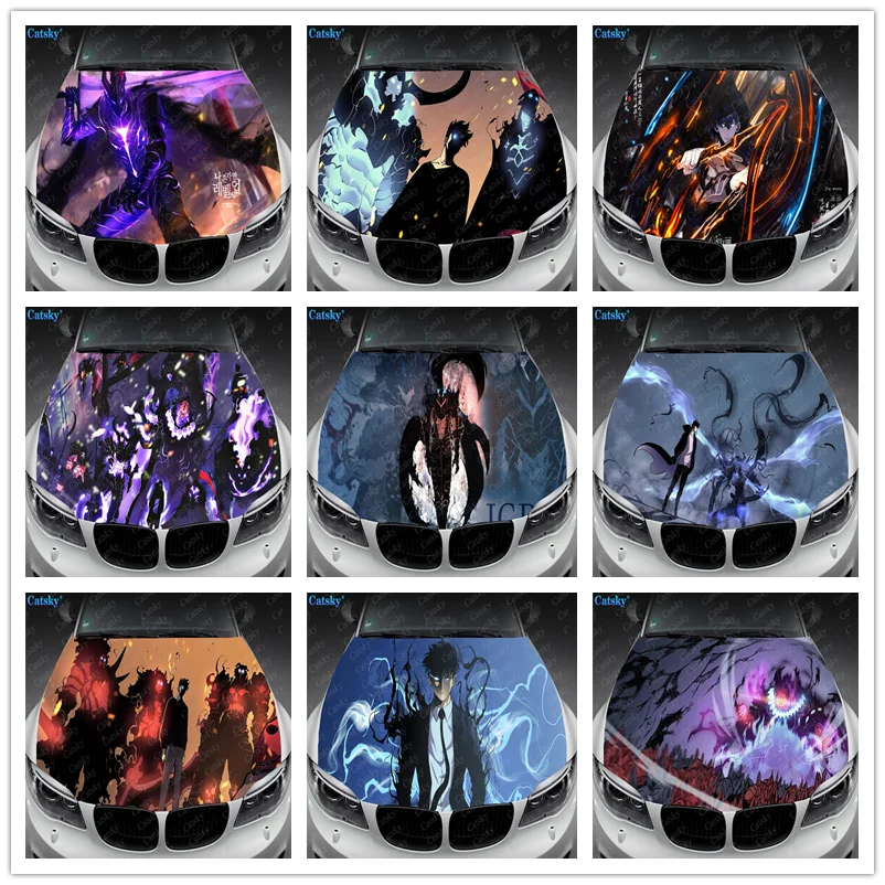 

Anime - Solo Leveling Car Hood Vinyl Stickers Wrap Vinyl Film Engine Cover Decals Sticker Universal Car Hood Protective Film
