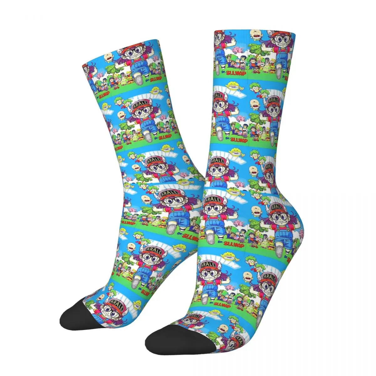 

Носки Kawaii Dr. Slump для мужчин и женщин, повседневные носки с мультяшным аниме, сумасшедшие носки на весну, лето, осень, зиму, носки средней длины, подарок