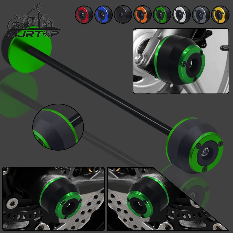 

Motorcycle CNC Aluminum Front Wheel Fork Axle Sliders Cap Crash Falling Protector Pad Kit For Kawasaki Z800 Z 800 z800 2013-2016