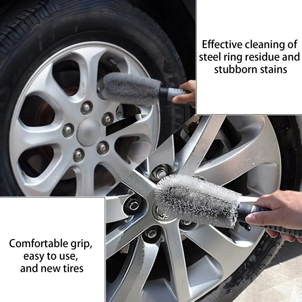 

Brush for cleaning the rim of cars plastic handle for removing dust and washing vehicles cars and motorcycles trucks