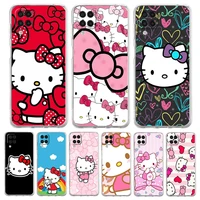 hello kitty phone case for samsung galaxy a51 a71 a21s a12 a11 a31 a41 a52s a32 a01 a03s a13 a22 5g soft silicone clear cover