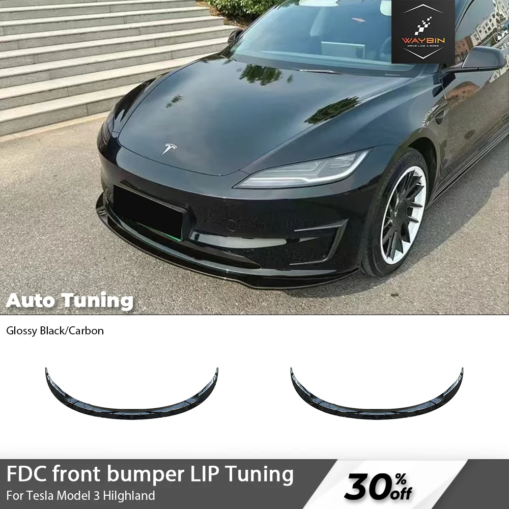 Для Tesla Model 3 Highland 2024 FDC Sport Protezione Maisonore Trim Spoiler ABS Nero Kit corpo in carbonio Автоаксессуары