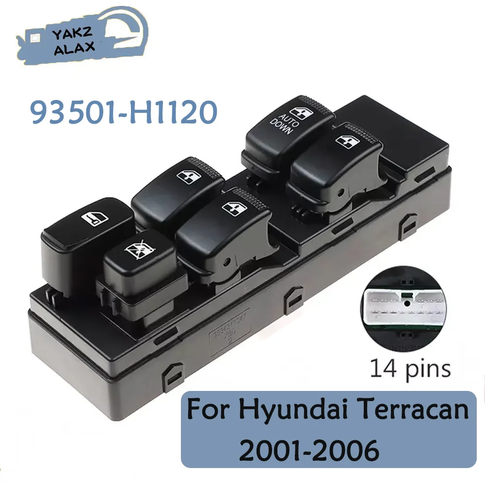 

93501-H1120 Передний левый электрический главный переключатель управления стеклоподъемником для Hyundai Terracan 2001-2006 93501H1120