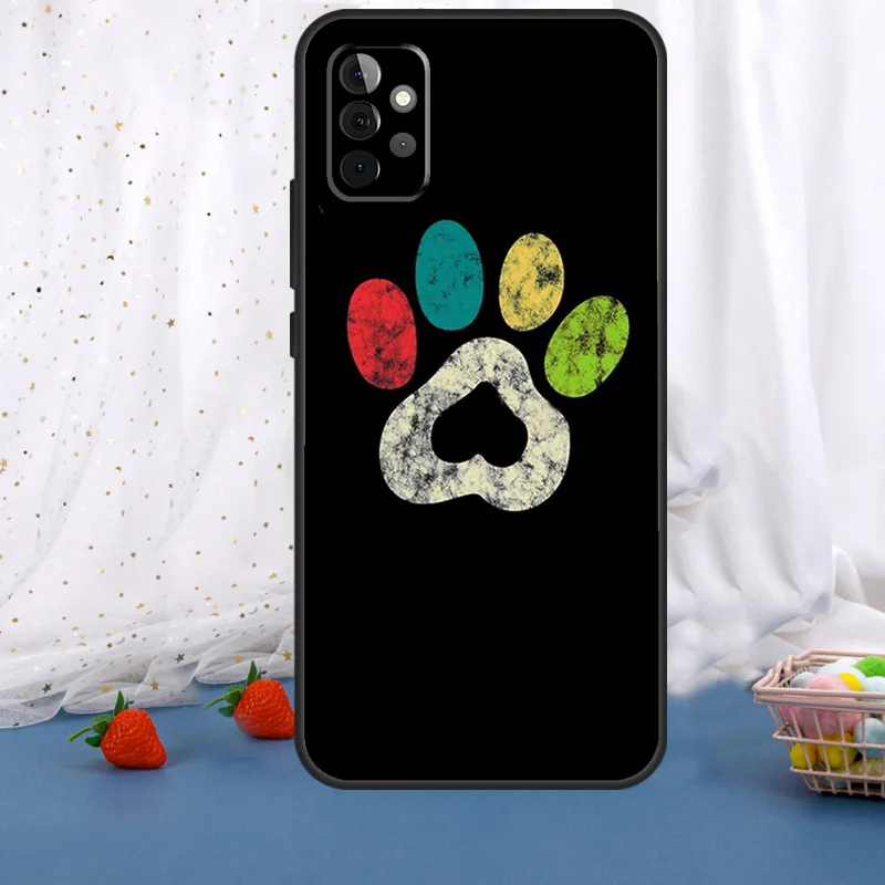Фото Чехол с принтом собачьей лапы и красочным узором для Samsung Galaxy A36 A26 A16 A05 A06 A54 A34 A14 A22 A32 A52 A55 A35 A15 A53 A13 A56 №4
