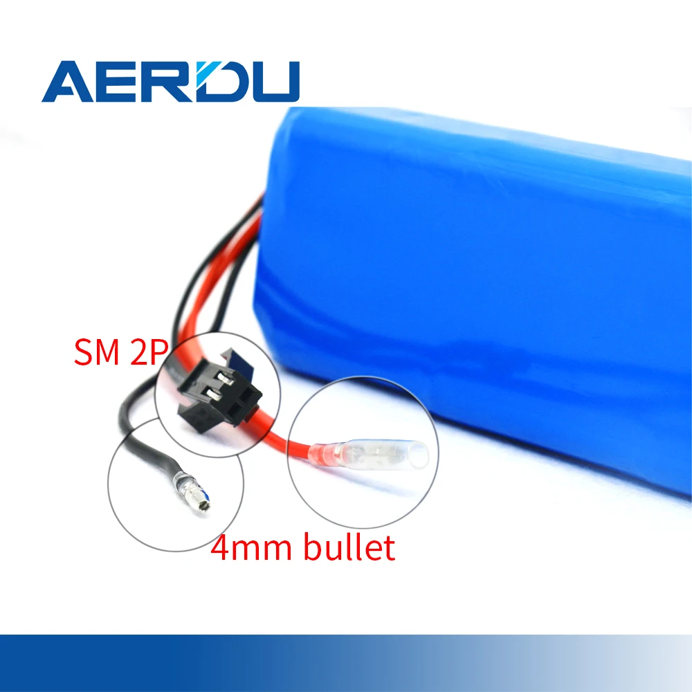 Фото Литиевый аккумулятор AERDU 36 в 14 Ач 10S4P 37 в высокой мощности и емкости 18650 с Bms для мотоциклетного скутера FIIDO D1 D2 + SM2P 4 мм №3