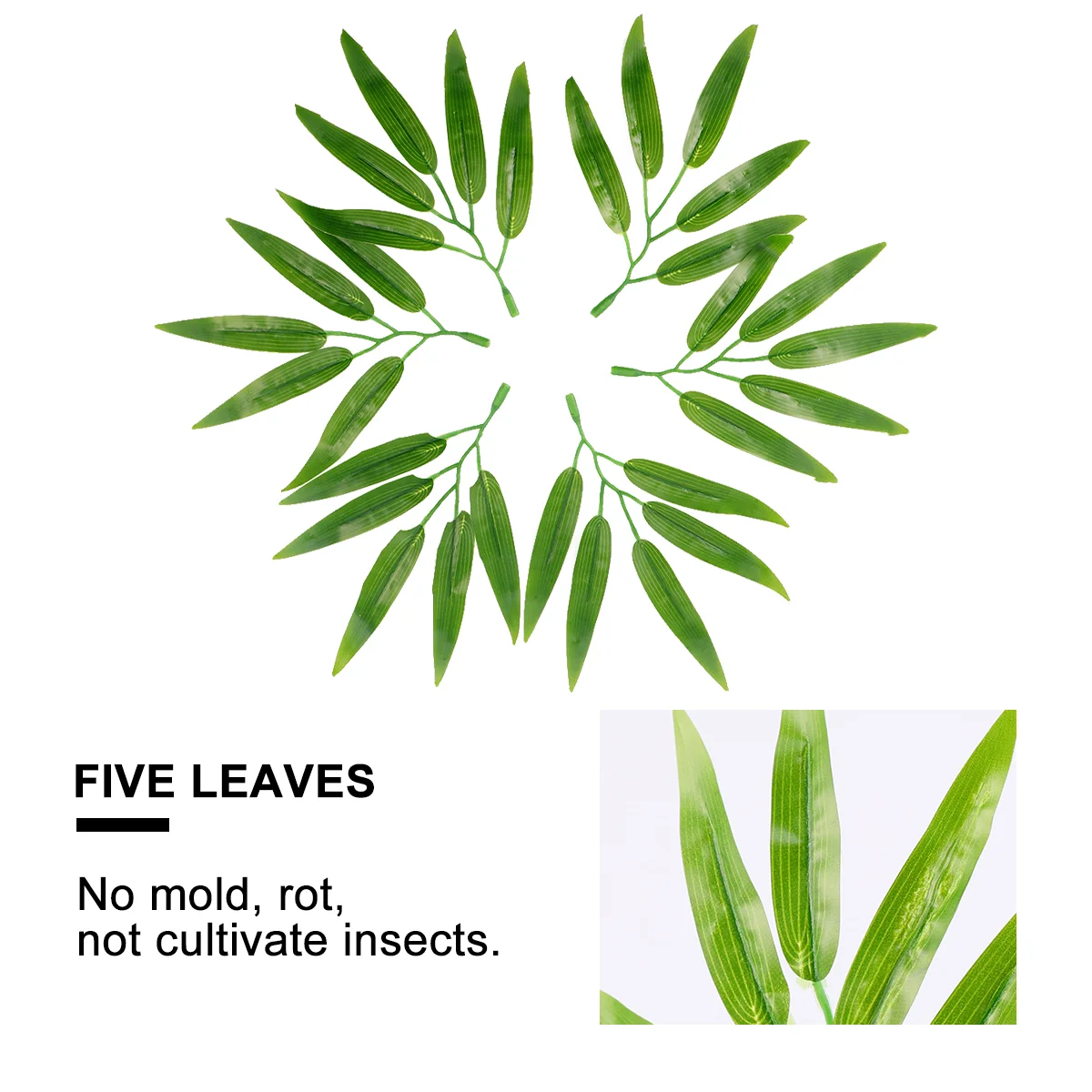 50 шт. декор имитация ветвей бамбука реквизит искусственные зеленые листья