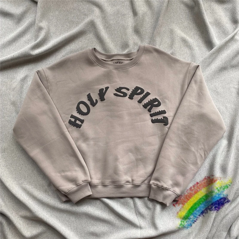 

Nice Washed Trust God Sunday Service Sweatshirts Men Women Foam Printing Crewneck Kanye West CPFM Holy Spirit Hoodie