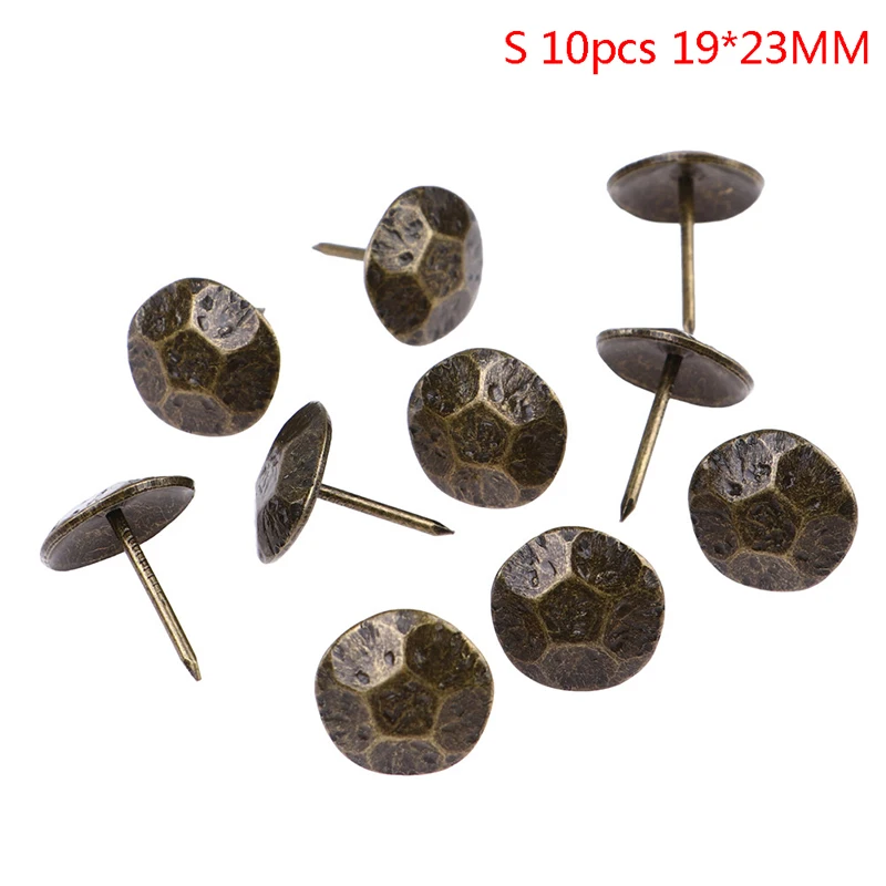 

10pcs Furniture Hardware Vintage Style Bronze Turtle Back Decorative Upholstery Nail Jewelry Gift Box Sofa Decorative Tacks Stud