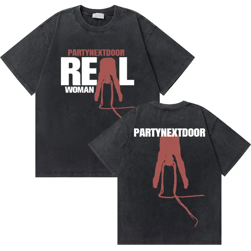 Винтажная промытая футболка Rapper Partynextdoor извините Im для прогулок мужчин и женщин