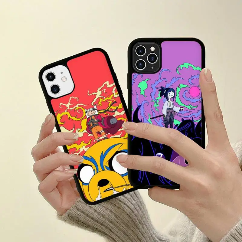 

Cartoon Adventure Time Phone Case Silicone PC+TPU Case for iPhone 11 12 13 Pro Max 8 7 6 Plus X SE XR Hard Fundas