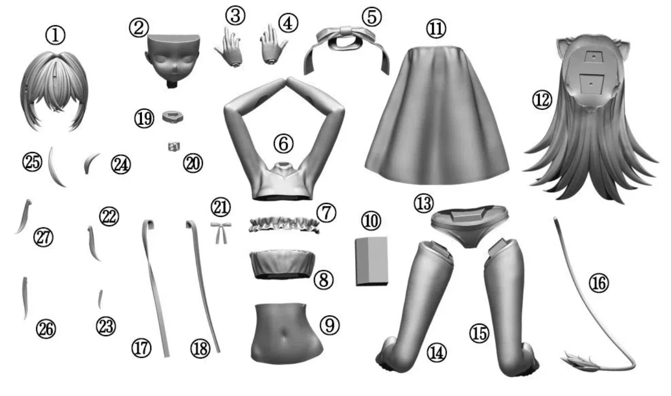 Аниме трудудо фигурки льва каваи смола GK DIY инструкция белая сборка модель статуя