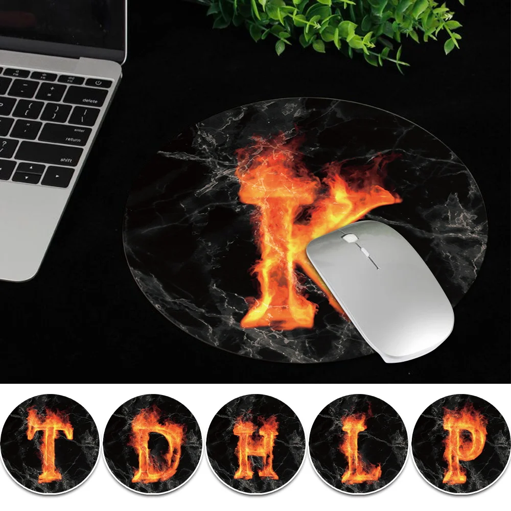 

Computer Accessories Mouse Pad Waterproof Smooth Surface Stain Proof MousePad Fire Letter Print for Laptop MacBook Desk Mice Mat