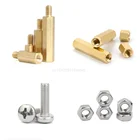 1050 шт. твердая латунь медь M2 M2 * L + 3 мм шестигранное проставление шестигранное опорное оформление зеркальная Мужская-Женская внутренняя Проставка для печатной платы материнской платы