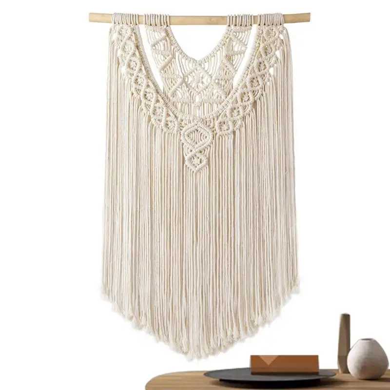 

Boho Wall Hanging Handwoven Tassel Tapestry Wall Hanging Dream Catcher 17W X 25.59L Handmade Home Decor Beautiful Tapestry