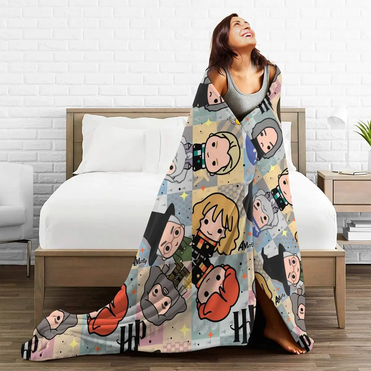 Одеяло Harrys Potters для пикника фланелевое одеяло дивана-кровати мягкое покрывало на