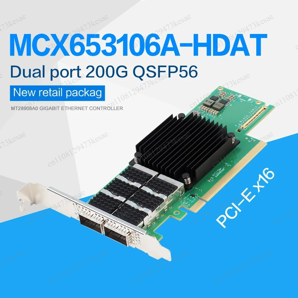 Фото Mellanox ConnectX-6 MCX653106A-HDAT 200GbE двухпортовый QSFP56 PCIe 4.0 x16 HDR InfiniBand Ethernet SmartNIC №3