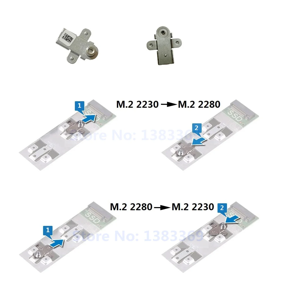 X8MY9 FJ75H 26X1Y For Dell G15 5510 G15 5515 5511 Laptops M.2 NVME 2230 2280 SSD Hard Drive Upgrade Mounting Bracket Heatsink images - 6