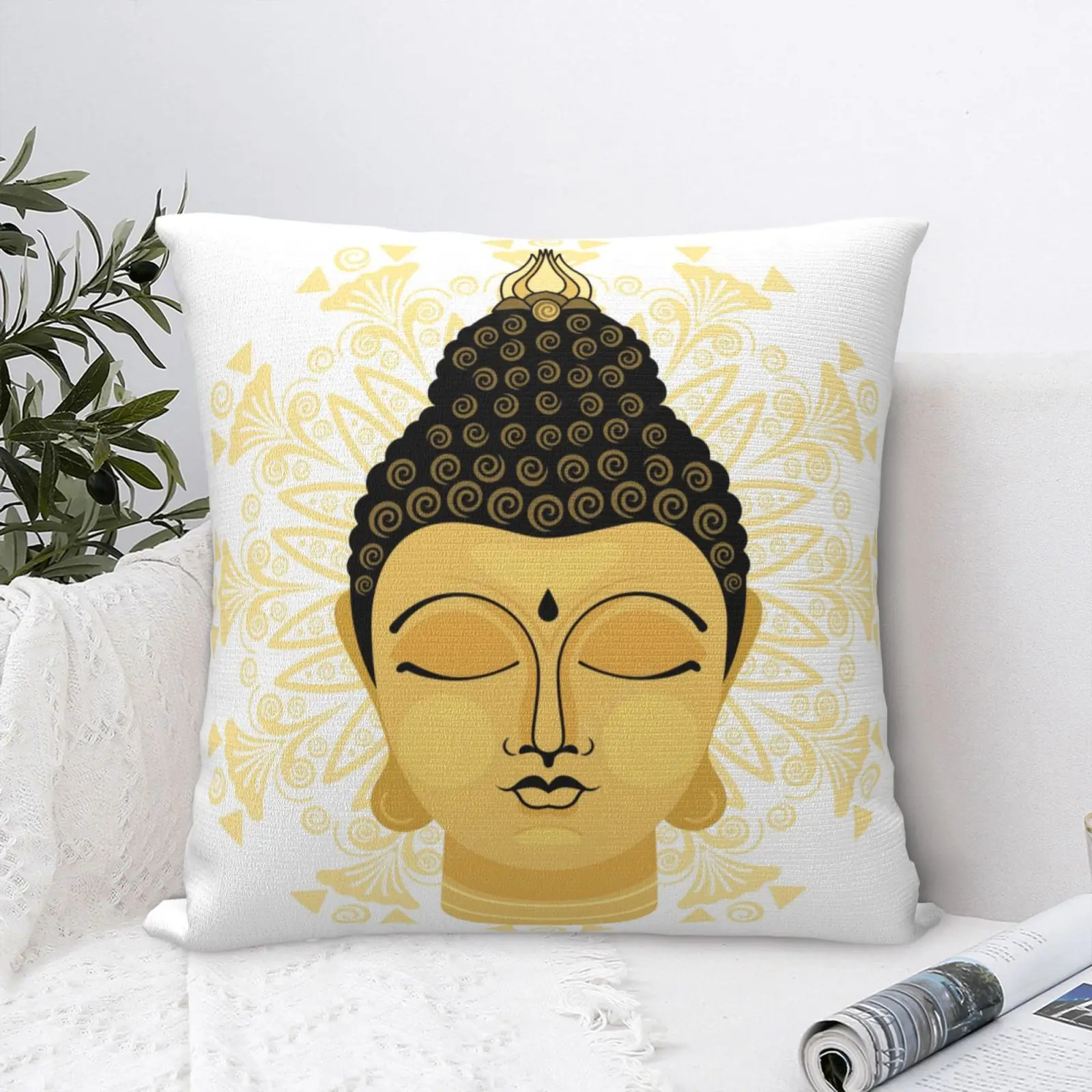 

Buddha Statue 9 Pillow Case House Home Decoration Summer Kids Pillow Decorative Pillow Vintage Sofa Accessories For Home Decor
