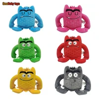 6pcs kawaii the color monster plush doll children baby appease emotion plushie stuffed toy for kids christmas birthday gift 15cm