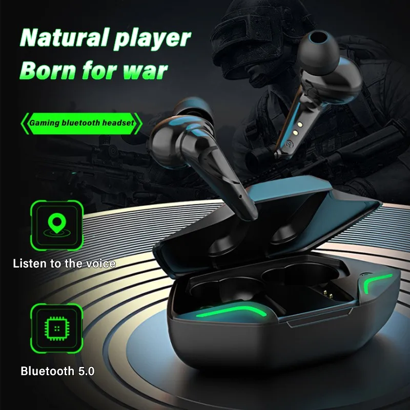 

In-Ear G11 Bluetooth 5.0 Headphone Wireless sports Earbuds TWS Earphone HIFI Games Headset with charging bin for all smartphone