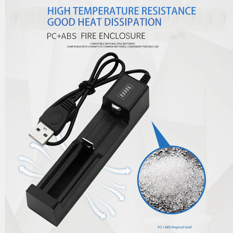 1 слот 18650 USB зарядное устройство универсальное умное быстрое для 14500 16650 14650 18500