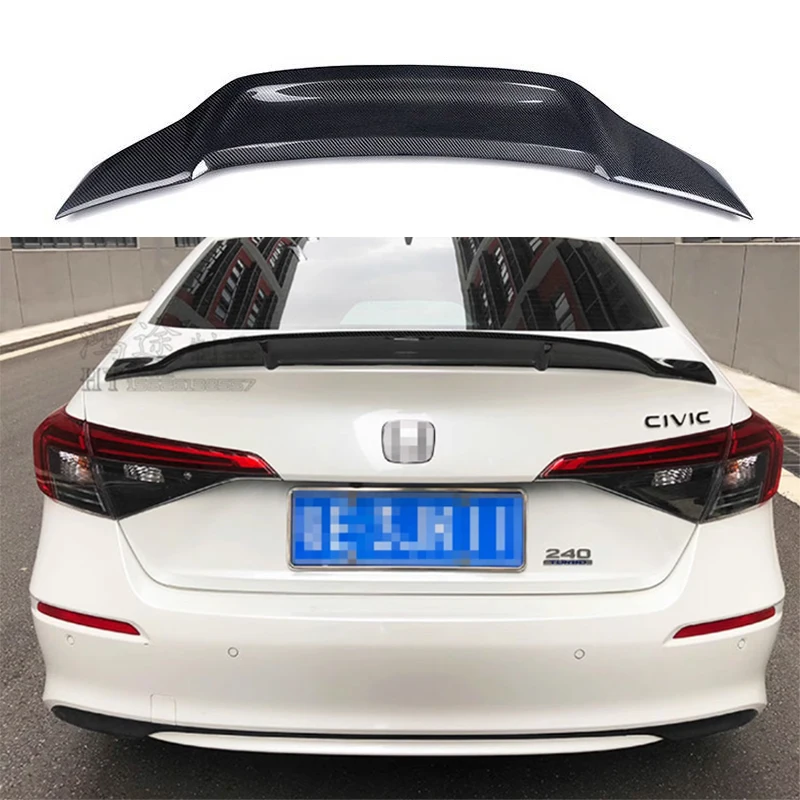 

For Honda Civic 4Door R Style 2022 2023 Car Trunk Spoiler Carbon fiber Auto Rear Trunk Wing Accessories Spoiler