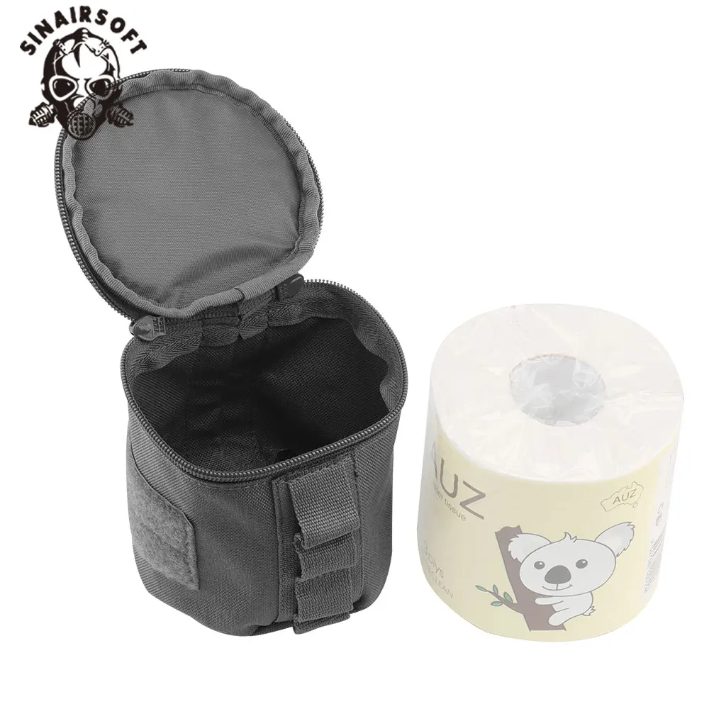 Camping Roll Paper Storage Bag MOLLE Accessory Outdoor Picnic Napkin Tactical Military Camo Portable Tissue Cover Organizer