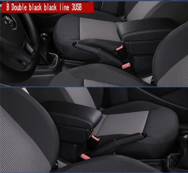 

Подлокотник для Fiat Panda II 2, центральный подлокотник для консоли, аксессуары для хранения, с подстаканником и USB-портом