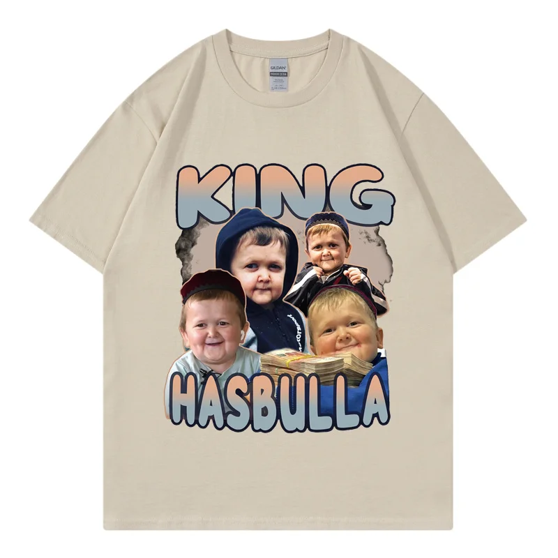 

Hasbulla Fighting Meme Men T-shirt Fan Gift Mini Khabib Blogger Tshirt Women Loose Cotton Hip Hop Streetwear Harajuku Tees Tops