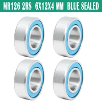 mr126rs bearing abec 3 10pcs 6x12x4 mm miniature mr126 2rs ru ball bearings blue sealed for axial scx10 ii