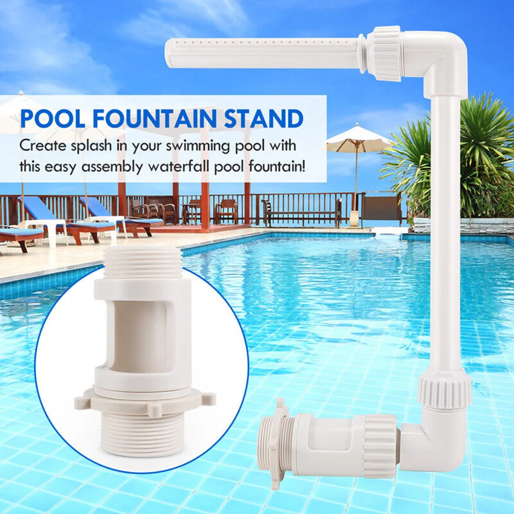 

Swimming Pool Waterfall Fountain Kit PVC Feature Water Spray Pools Spa Decorations Easy Install Swimming Pool Accessories