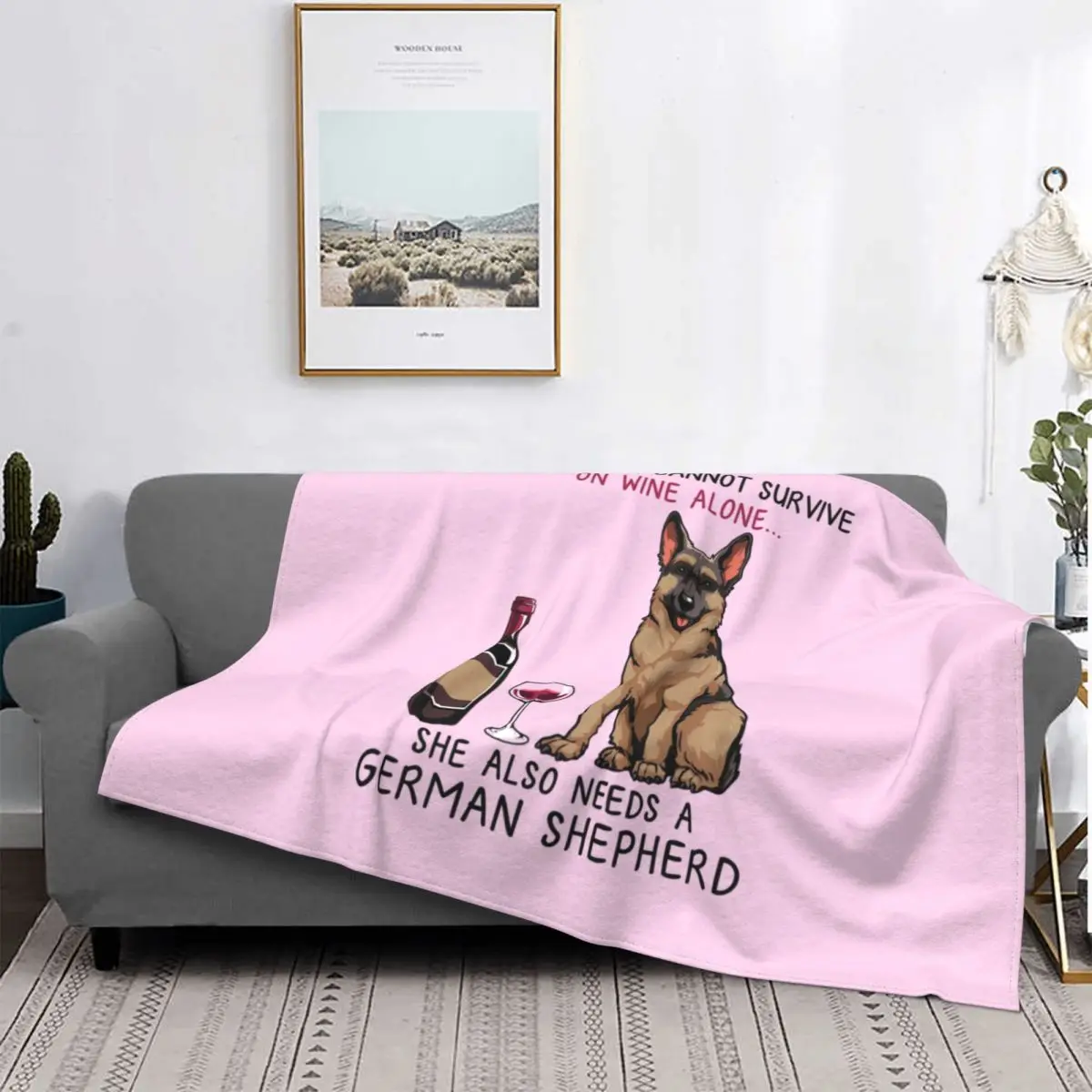 

Lover Throw Blanket for Bed Couch Bedspread Funny Dog Westie And Wine Blankets Warm Flannel Pet Puppy