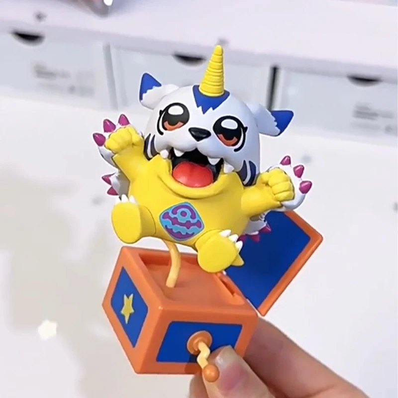 Фото Оригинальная коллекционная фигурка Bandai Blind Box Bn Figure Q Digimon Takehito Ohkawa Collab Agumon, настольное украшение, подарок для фанатов аниме №5