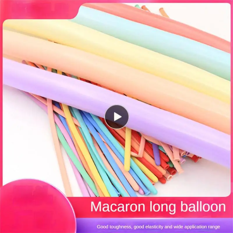 

100/bag Decorative Thickened Balloon Long Macaroon Color Matching Long Balloons Durable Thickened Balloons Latex Natural Latex