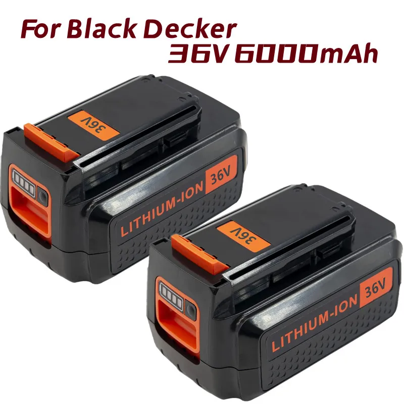 

36V 6.0Ah Replacement Lithium Ion Battery for Black Decker BL20362-XJ LST540 LCS1240 LBX1540 Cordless Tool Batteries Pack