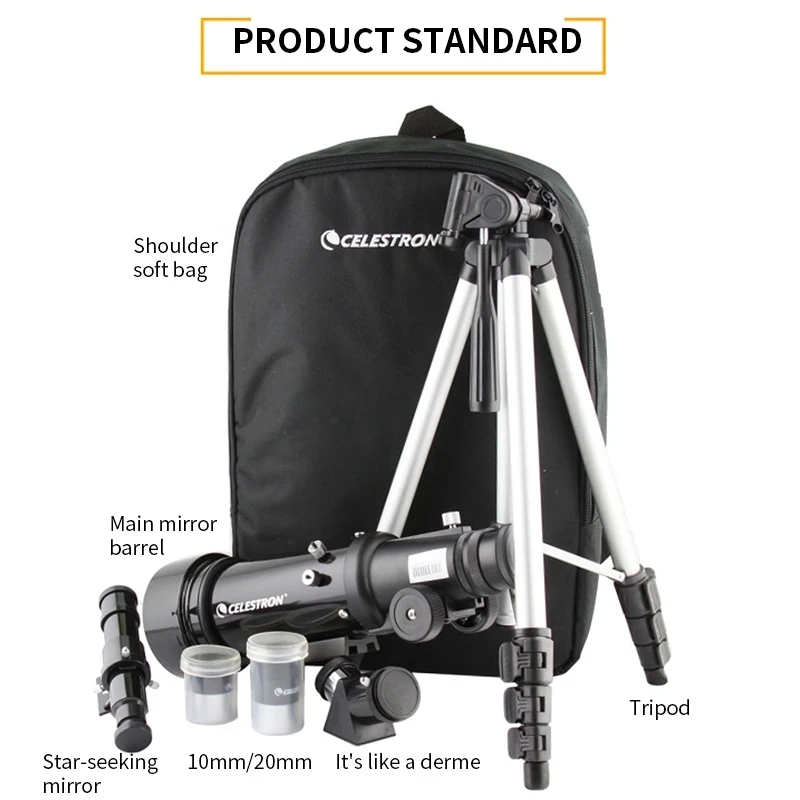 Дорожный прицел Celestron 70 мм f/5 7 AZ рефрактор набор "телескоп" #21035 | Инструменты