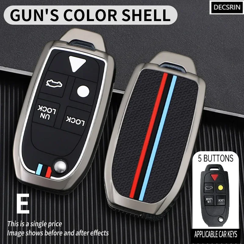 

5-кнопочный чехол для автомобильного ключа, складной чехол для дистанционного управления, аксессуары для стайлинга автомобильных ключей, подходит для VOLVO S60 S80 V70 XC70 XC90