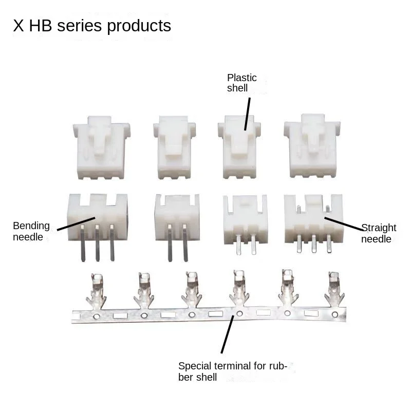 

50Pcs/Lot XH2.54 XHB 2.54MM Pitch With Buckle 2P/3P/4P/5P/6P/7P/8 PinTerminal Kit / Housing / Pin Header Connector