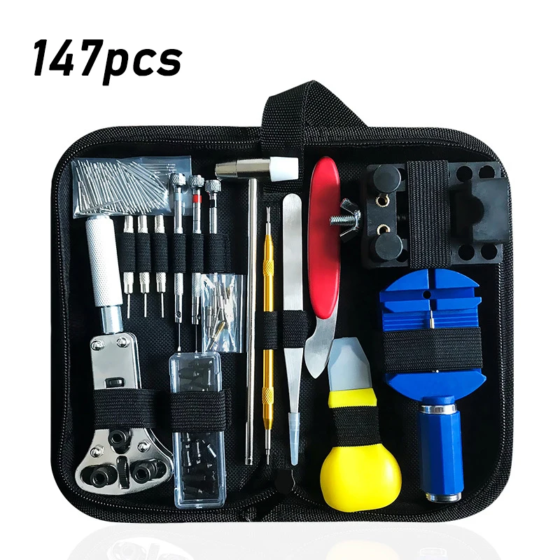 

147 Pcs Watch Clock Watch Link Pin Dissolving Opener Housing Repair Tool Kit Set Opener Link Spring Bar Remover Horlogemaker Ger