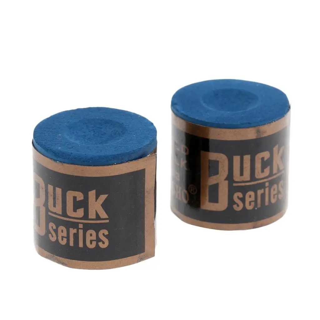 

2 Pieces Billiards Billiards Pool Cue Stick Blue Chalk - Billiard Supplies