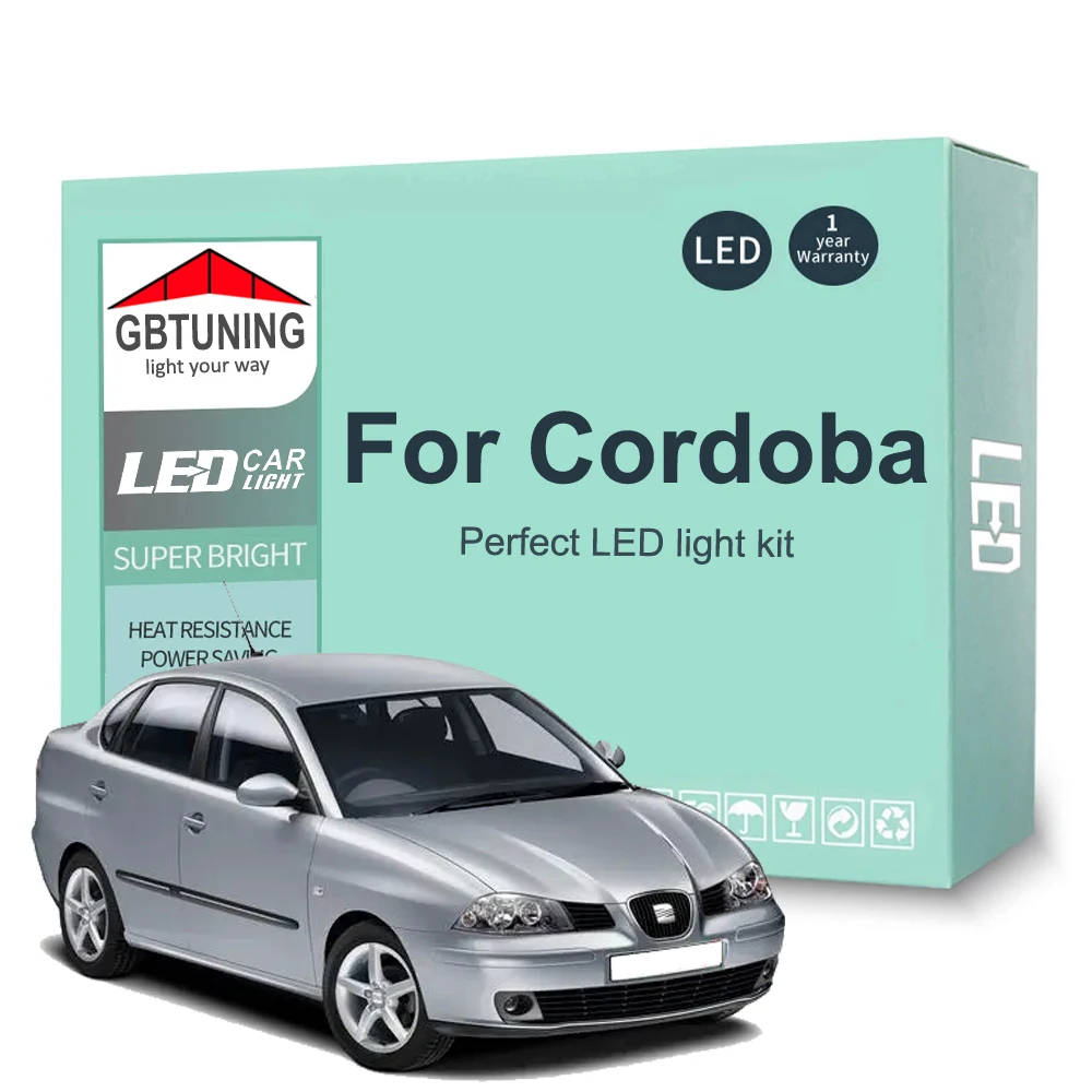 

Комплект ламп для стула Cordoba MK3 6L 6L2 2003 2004 2005 2006 2007 2008, купольный багажник для чтения Canbus, 11 шт.