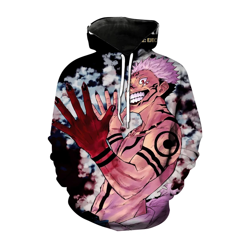 

New Anime Manga Hoodies Jujutsu Kaisen 3D Print Fashion Sweatshirt Men Women Oversized Hoodie Harajuku Hip Hop Pullover Clothing