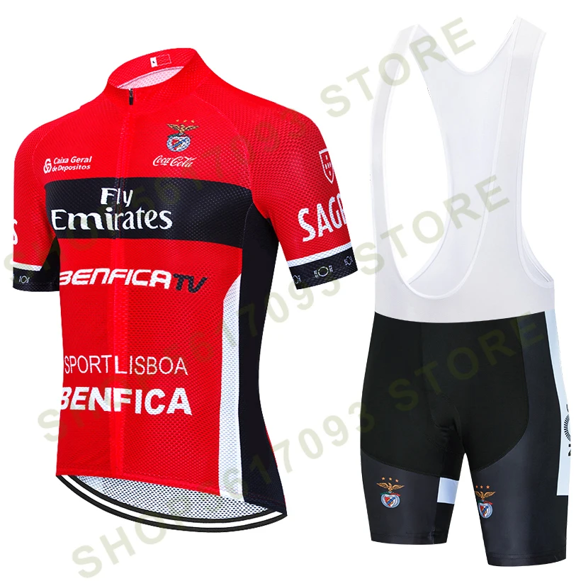 

TEAM Emirates Lisboa BENFICA cyling jersey 20D bike pants suit men summer quick dry pro BICYCLING shirts Maillot Culotte wear