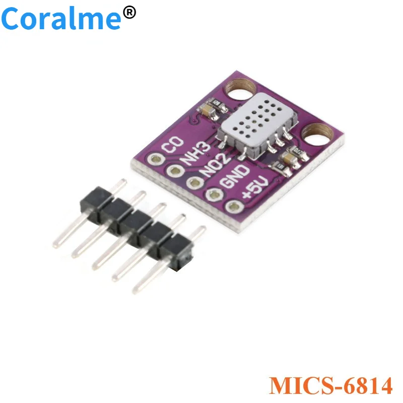 

MICS-6814 Air Quality CO NO2 NH3 Nitrogen Carbon Gas Sensor Module For Arduino