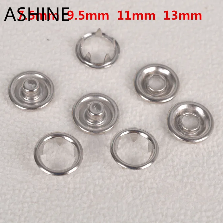 

Metal Brass Prong Snap Button Press Studs Open Ring Fasteners Buttons Mold Baby Clothes Accessories 7.5mm, 9.5mm 11mm 50 set