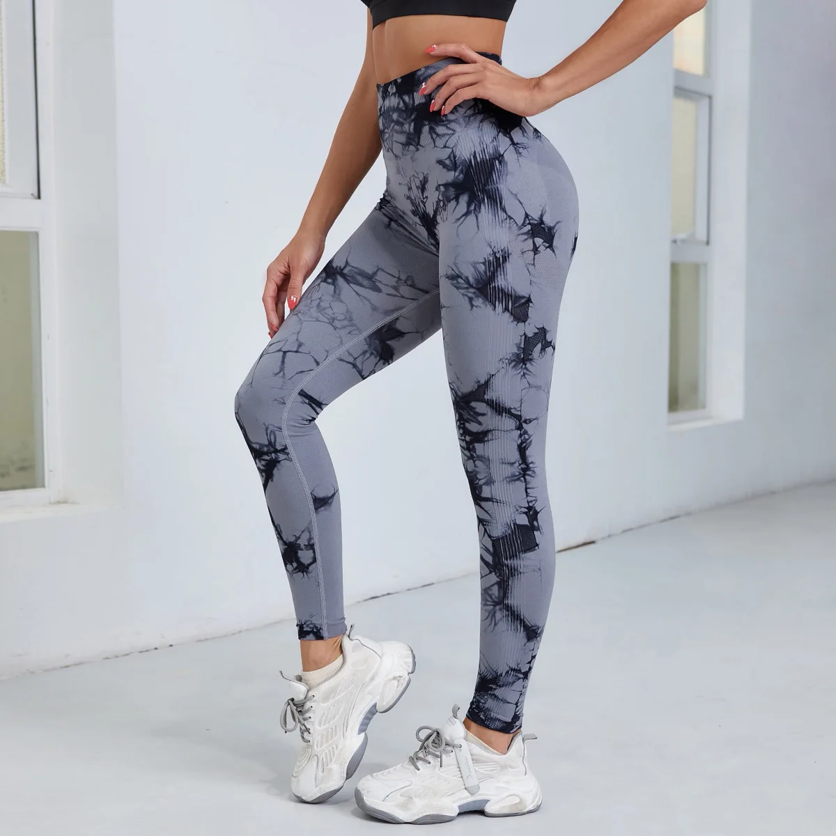 New Tie Dye Seamless Leggings For Women Fitness Scrunch Butt Legging Workout Gym Tights High Waist Sport Legging Activewear