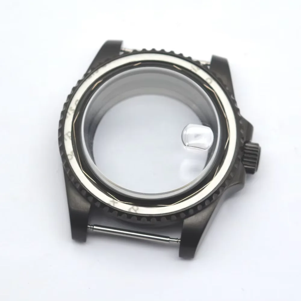 Черный корпус часов с PVD-покрытием 40 мм подходит для NH35 NH36 ETA2836 2824 Miyota 8205 8215 821A DG2813