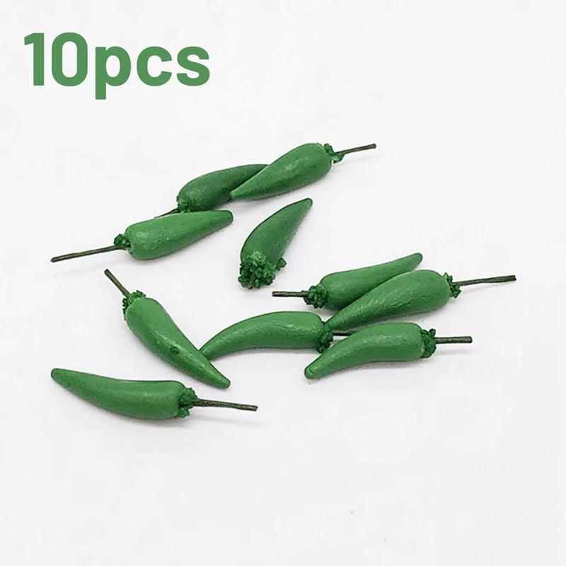 10 шт. глина масштаб 1:12 кукольный домик овощи миниатюрный зеленый перец для кукол